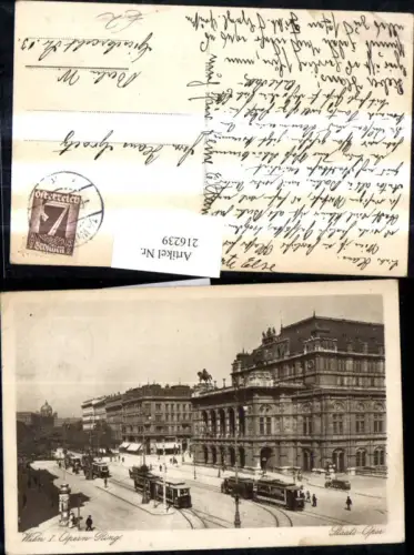 216239,Wien 1 Opern Ring Staatsoper Oper Strassenbahn Ringlinien