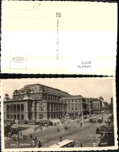 263271,Foto Ak Strassenbahn Wien Staatsoper Ringlinien