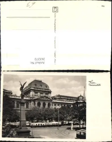 263272,Foto Ak Strassenbahn Wien Universität Ringlinien