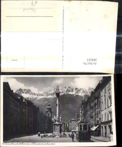 284215,Innsbruck Maria Theresienstrasse Strassenbahn 1 Annasäule