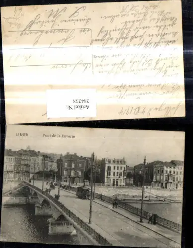 284238,Liege Lüttich Pont de la Boverie Strassenbahn Brücke