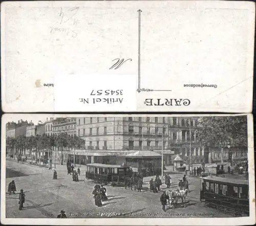 354557,Minikarte Straßenbahn Toulouse Carrefour Lafayette et boulevard de Straßbourg