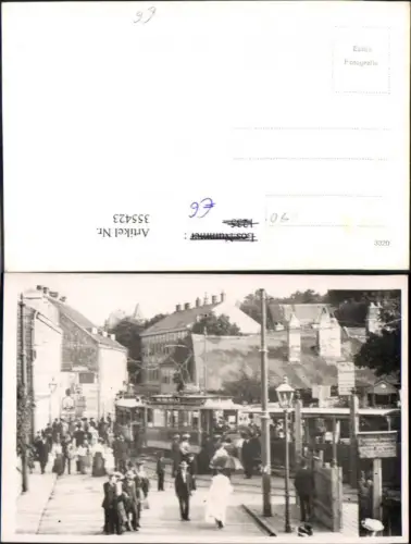 355423,Foto Ak Straßenbahn 1905 Straßenszene