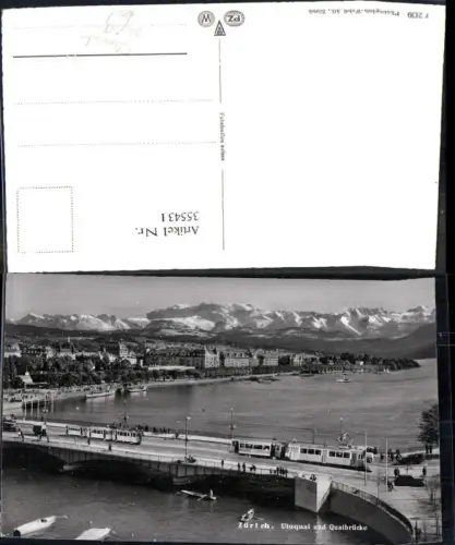 355431,Straßenbahn Zürich Utoquai u. Quaibrücke Brücke Ruderboot