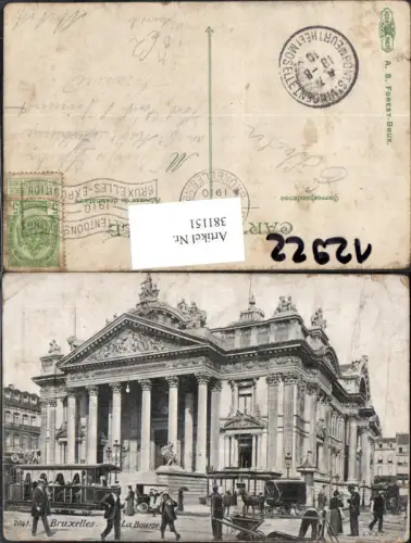 381151,Straßenbahn Bruxelles La Bourse Brüssel Börse Kutsche