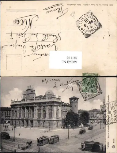 381176,Straßenbahn Torino Piazza Castello e Palazzo Madame da Ponente Kutsche Verkehr