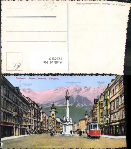 389787,Straßenbahn Innsbruck Maria-Theresien-Straße Annasäule pub Purger Co 12249