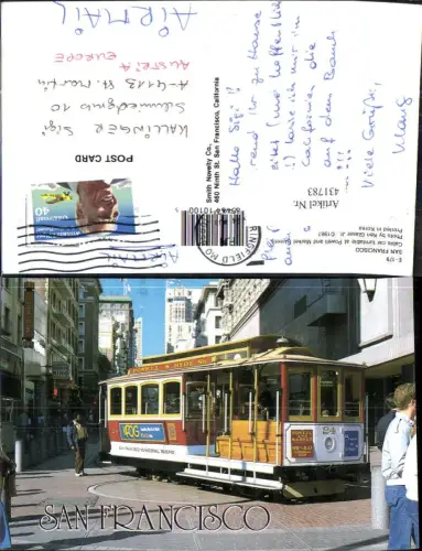 431783,San Franciso Cable Car turntable at Powell and Market Street Straßenbahn