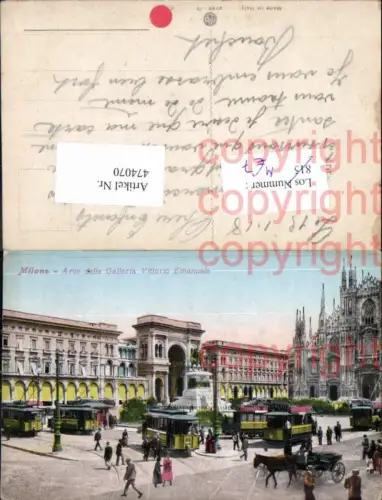 474070,Straßenbahnen Milano Mailand Arco della Galleria Vittorio Emanuele Verkehr