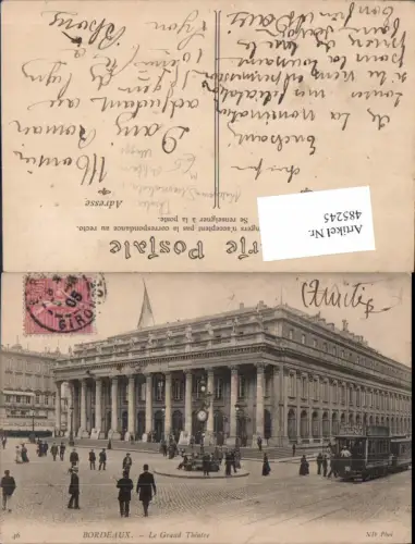 485245,Theater Bordeaux Le Grand Theatre Straßenbahn Reklame Maggi