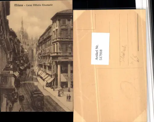 517918,Straßenbahn Milano Mailand Corso Vittorio Emanuele Detailansicht