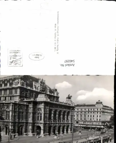 540297,Foto Ak Wien Oper Ringlinie Straßenbahn Linie J