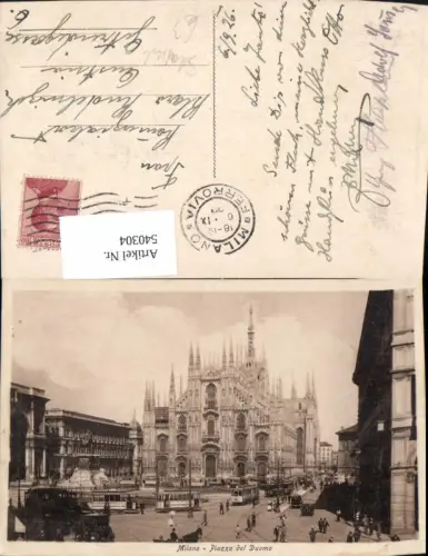 540304,Milano Mailand Piazza del Duomo Straßenbahn Dom