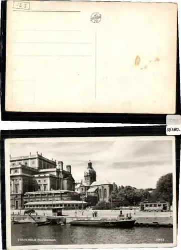 60974,Stockholm Operaterassen 1930 m Strassenbahn