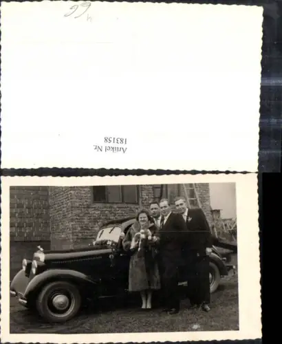 183158,Foto Ak Brautpaar v. Auto Automobil Oldtimer