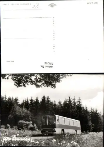 284368,Foto Ak Reisebus Bus Landschaft Wir kommen