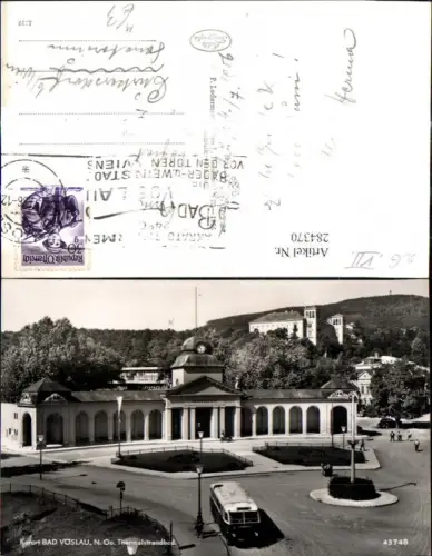 284370,Foto Ak Reisebus Bus Bad Vöslau Thermalstrandbad 1956