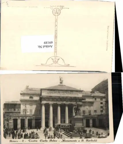 69189,Genova Genua Teatro Carlo Felice Autobus Bus