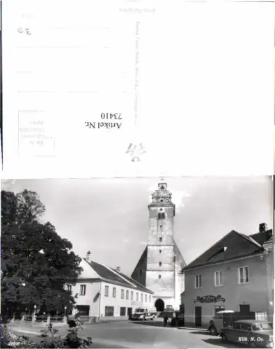 73410,Kilb Strassenpartie m. Auto Bus Autobus Oldtimer