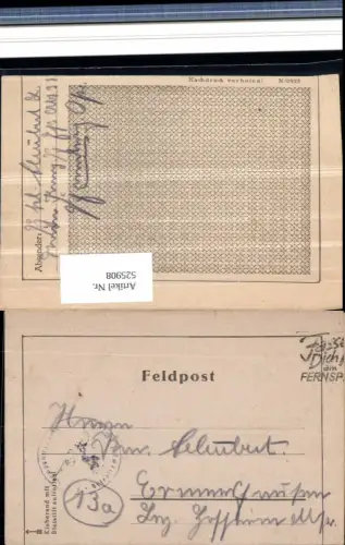 525908,WK 2 Feldpost nach Ermershausen Hofheim Erben
