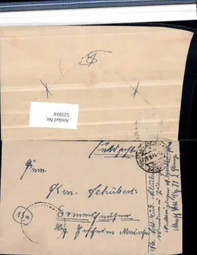 525918,WK 2 Feldpost Sulecin Sielenzig n. Ermershausen Hofheim