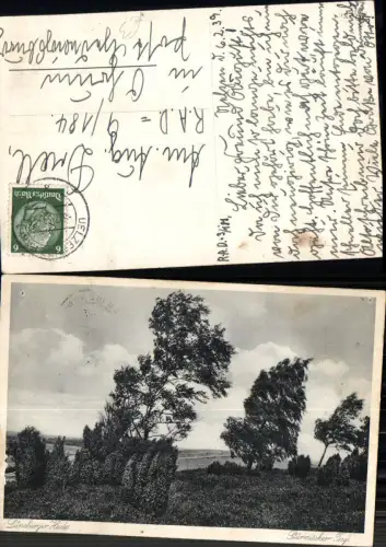 Lüneburger Heide gel RAD-Lager Reichsarbeitsdienst 9/184 Hedwigsburg Ohrum Denkte