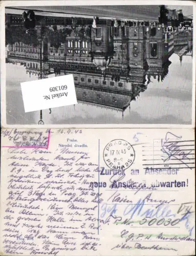 WK 2 Feldpost Prag FP 50030 Luftgaupostamt Amsterdam Zurück an Absender Neue Anschrift abwarten