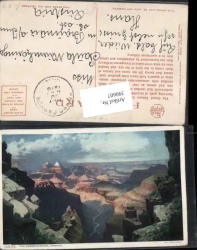 390607,Künstler AK W. R. Leigh Arizona Grand Canyon Schlucht
