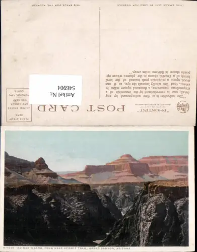 546904,Arizona Grand Canyon No Mans Land Hermit Trail