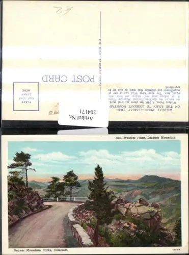 204171,Colorado Denver Mountain Parks Wildcat Point Lookout Mountain Straßenansicht