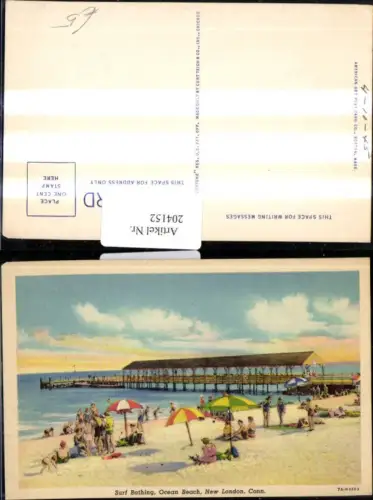 204152,Connecticut New London Ocean Beach Surf Bathing Badestrand Strand Steg