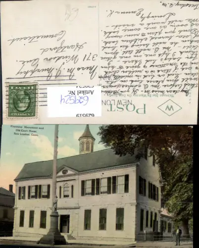 629524,Firemens Monument and Old Court House New London Connecticut
