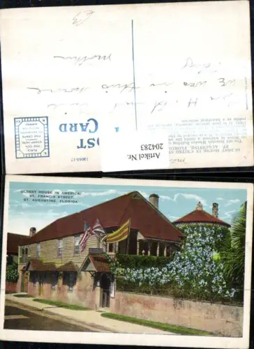 204283,Florida St. Augustine St. Francis Street Oldest House in America