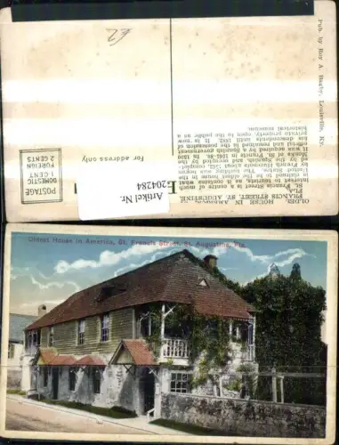 204284,Florida St. Augustine St. Francis Street Oldest House in America