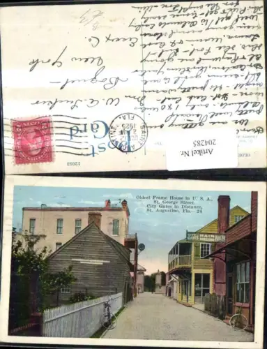 204285,Florida St. Augustine Oldest Frame House in USA St. George Street Straßenansicht
