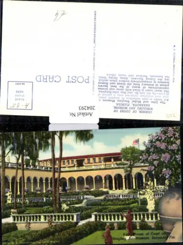 204293,Florida Sarasota Ringling Art Museum Corner of Court