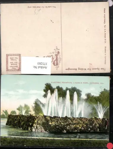 375203,Illinois Chicago Lincoln Park Electric Fountain Springbrunnen