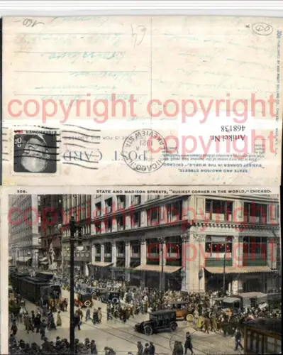 468138,Illinois Chicago State and Madison Streets Straßen