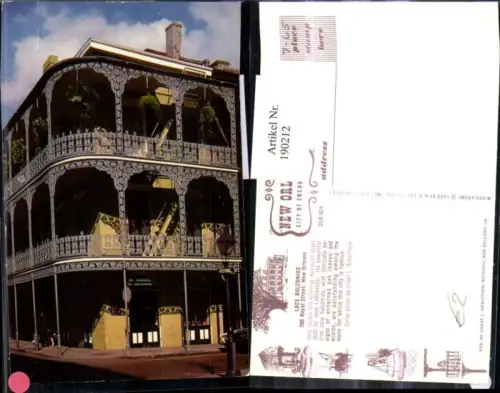 190212,Louisiana New Orleans Lace Balconies 700 Royal Street