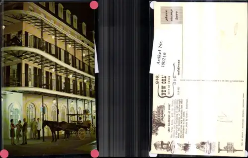 190216,Louisiana New Orleans Lace Balconies at Night Vieux Carre Bourbon Street