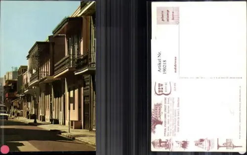 190218,Louisiana New Orleans Vieux Carre Street Scene Bourbon Street