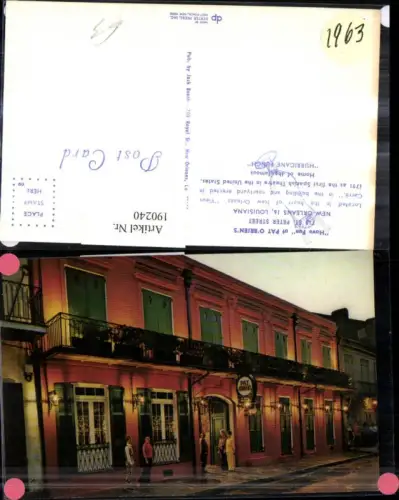 190240,Louisiana New Orleans St Peter Street Pat O'Briens Bar
