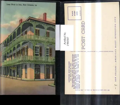190587,Louisiana New Orleans Royal Street Lacework in Iron