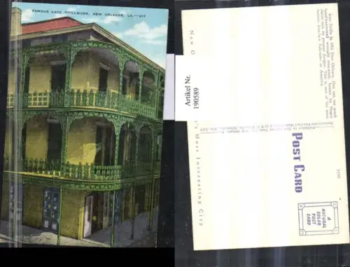 190589,Louisiana New Orleans Famous Lace Grillwork