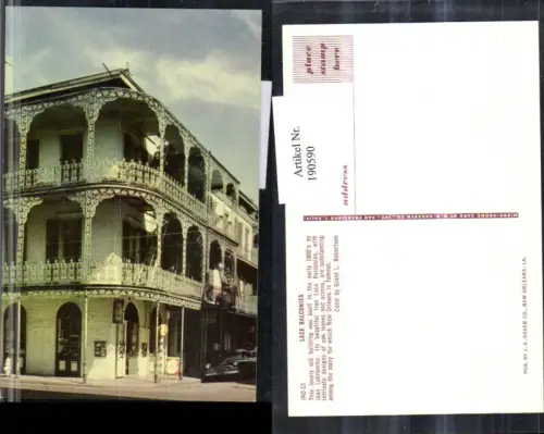 190590,Louisiana New Orleans Iron Lace Balconies