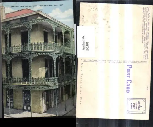 190591,Louisiana New Orleans Famous Lace Grillwork