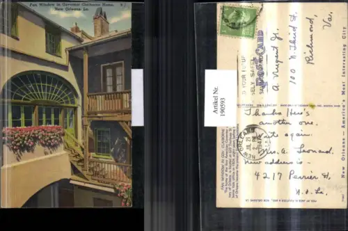 190593,Louisiana New Orleans Fan Window in Governor Claiborne Home