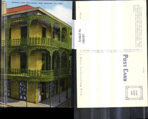 190597,Louisiana New Orleans Famous Lace Grillwork