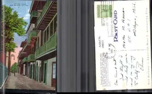 190813,Louisiana New Orleans Pirates Alley Straßenansicht