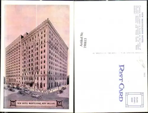 190815,Louisiana New Orleans New Monteleone Hotel